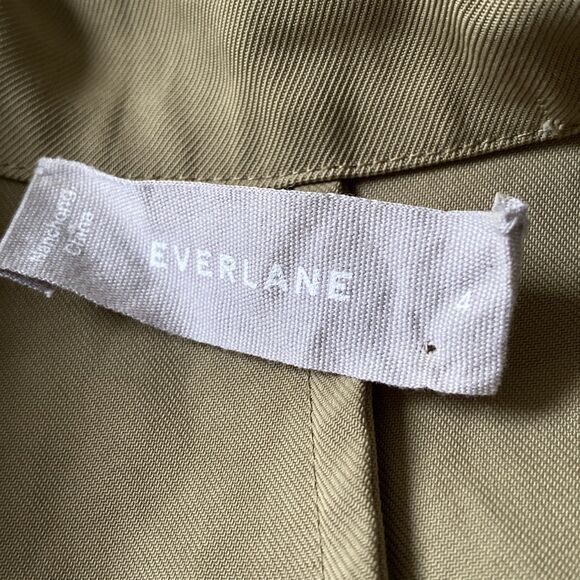Everlane The Japanese Goweave Notch Shirtdress Green 4 - Picture 7 of 9